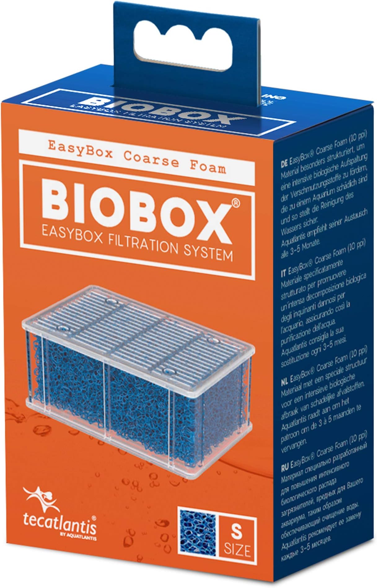 Tecatlantis Easybox Coarse Foam Filter Media Cartridge for Biobox Filters 1 and 2, S