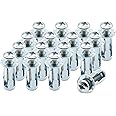 Hordion 20 Pcs M4 x 20 Jack Nuts Petal Nuts, Fixing Nut Car Metal Screw, Expansion Nut Steel for Hollow Wall Iron Skin Thin Soft Wall