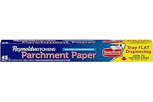 Reynolds Kitchens Stay Flat Parchment Paper with SmartGrid, 45 Square Feet
