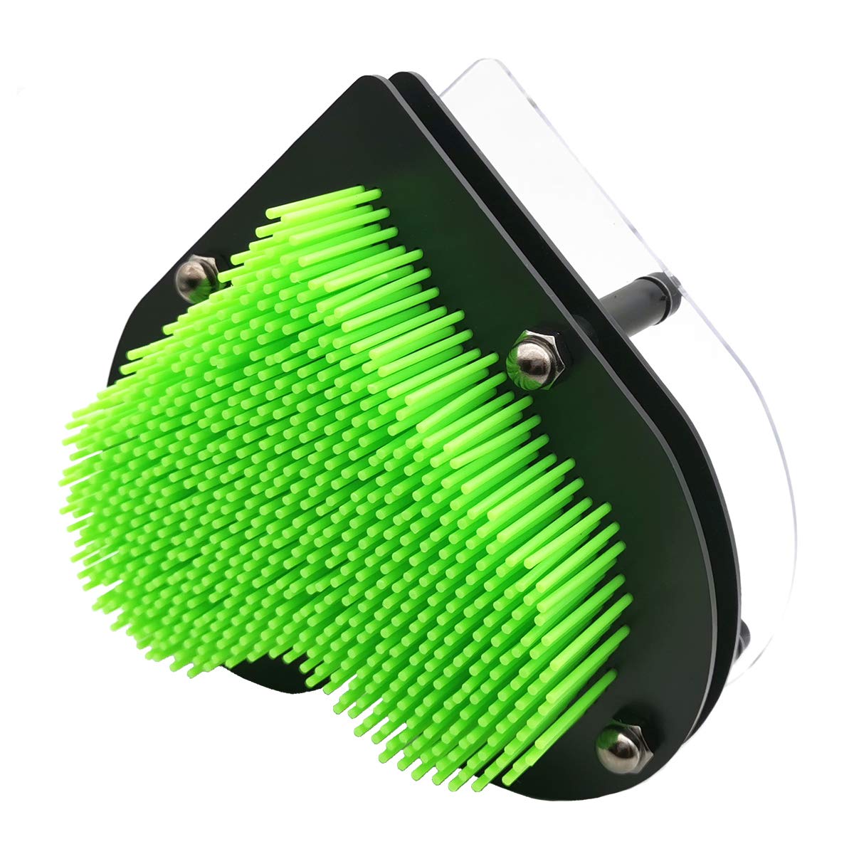 MICKYU Small Pin Art Board Game Classic Plastic 3D Pin Point Impression Office Desk Toy Sculpture for Children Adults, 5.7 x 5.5 inches, ( Green, Love )