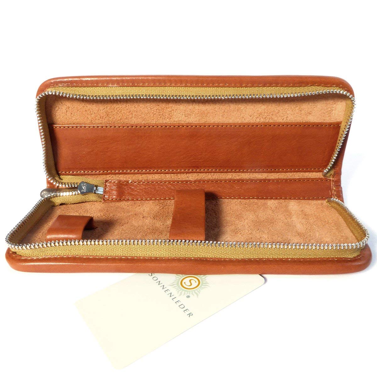 Sonnenleder "Böll" High Quality Leather Multipurpose Pencil Case, Color: Natural, Genuine Leather * Made in Germany