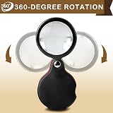 Uncle Paul 20X Pocket Magnifier 2 Pack Black Folding Eye Loupe OS1802 view 3