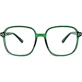 SOJOS Square Blue Light Blocking Glasses Oversized for Women TR90 Frame Filter SJ5081