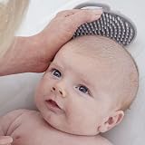 Shnuggle Baby Bath Brush Soft Silicone Bristles Grey Cradle Cap view 5