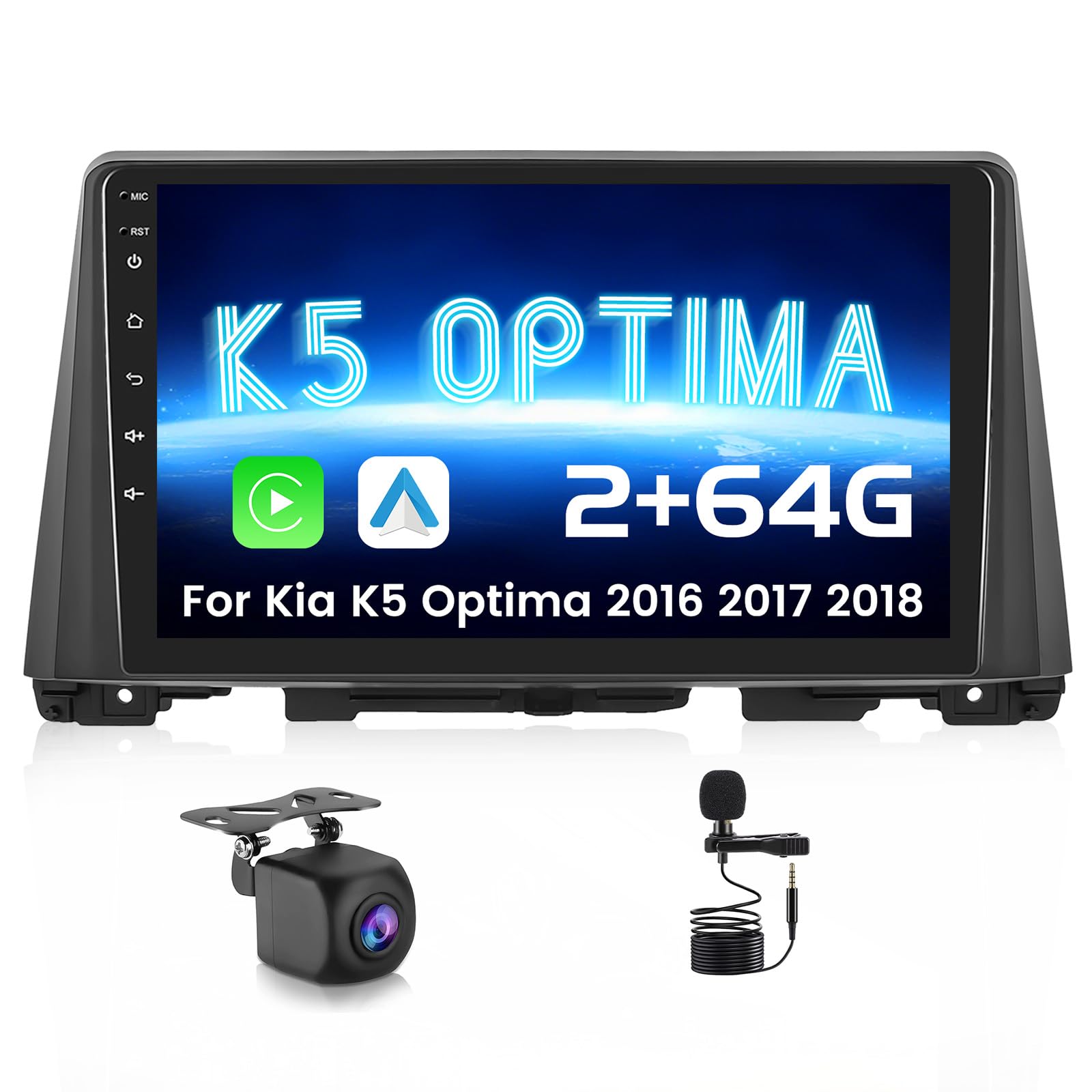 Photo 1 of [2G+64G] Car Radio for Kia K5 Optima 2016 2017 2018: 10.1 inch Car Stereo with Wireless Carplay Android Auto, Upgrade Touch Screen for K5 Optima with GPS Bluetooth FM RDS DSP
