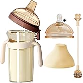 Joyfubabe PPSU Baby Bottle, Bottles for Breastfed Babies with Handles and Straw, Flip-top Anti-Colic Baby Bottles 8oz/240mL 6-12 Months