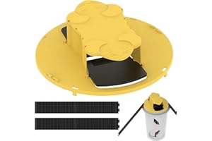 PIROSIM 1pc Double-end Mouse Trap Bucket Flip Lid - Multi-Catch, Auto-Reset, Humane or Lethal Rat Trap - Mouse Traps Indoor for Home - ABS Material - 5 Gallon Bucket Compatible