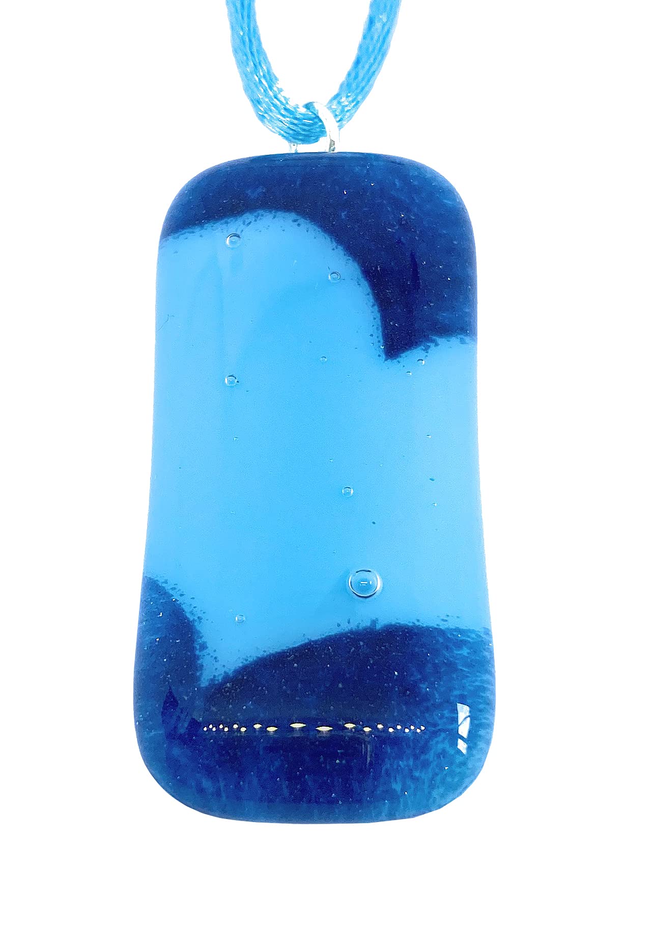 Heart Pendant, Heart Necklace, Glass Pendant, Dichroic Glass Pendant, Handmade Glass Pendant, 5cm x 2cm