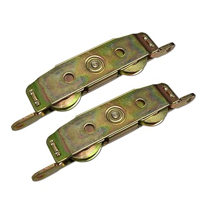 1 X Pair Steel Tandem Patio Door Rollers 32mm Wheels For Sliding
