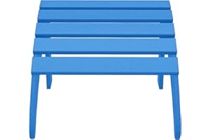 WestinTrends Outdoor Patio Adirondack Ottoman Foot Rest, All Weather Poly Lumber Foot Stool for Adirondack Chair, Widely Used for Outside Porch Pool Lawn Backyard, Pacific Blue