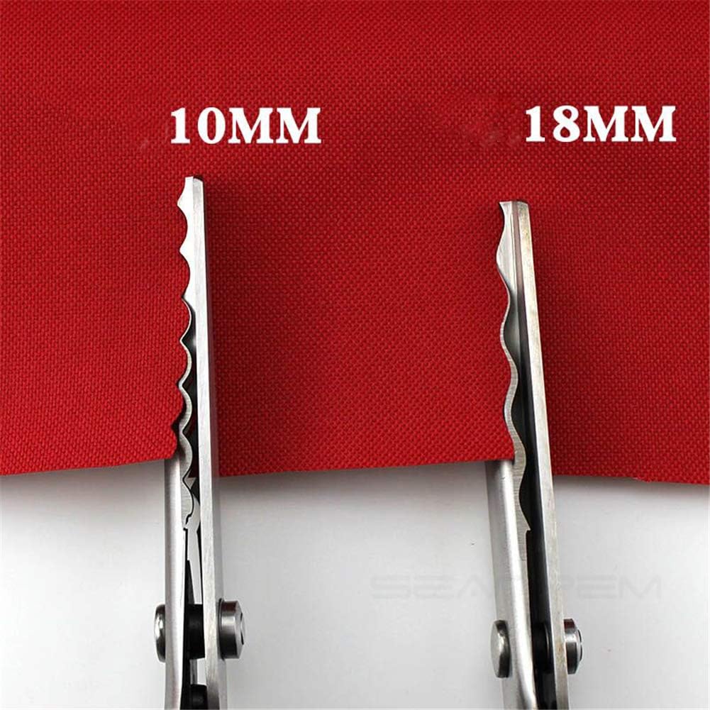 Serrated Scalloped Edge Pinking Shears, Stainless Steel Dressmaking Scissors, Zig-Zag Cut Scissors - Image 4