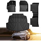Floor Mats & Cargo Liners Compatible with 2020-2026 Toyota Corolla Sedan Floor Mats & Trunk Mat Set, All Weather TPE Floor Liners Cargo Mats (Not fit Hatchback Model)