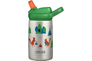 CamelBak eddy+ Kids Water Bottle with Straw, Insulated Stainless Steel - Leak-Proof when Closed