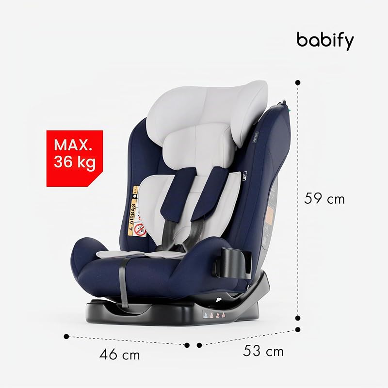 Siege Auto Bebe pour Enfant de 40-150 cm, Siège Auto Bébé et Enfants 3 en 1, Sièges Auto Ergonomique, Réglable, Rehausseur Voiture Enfant, Siege Bebe de Voyage Confortable et Pratique, 5 Points