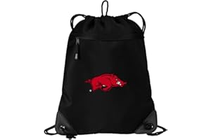 BROAD BAY Arkansas Razorbacks Drawstring Bag University of Arkansas Cinch Pack Backpack UNIQUE MESH & MICROFIBER