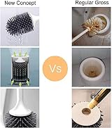 MEKEET Silicone Toilet Brush and Holder Set with Soft Bristles view 4