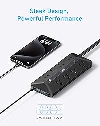 Anker Flat Plug Power Strip, 12-in-1 USB-C Power