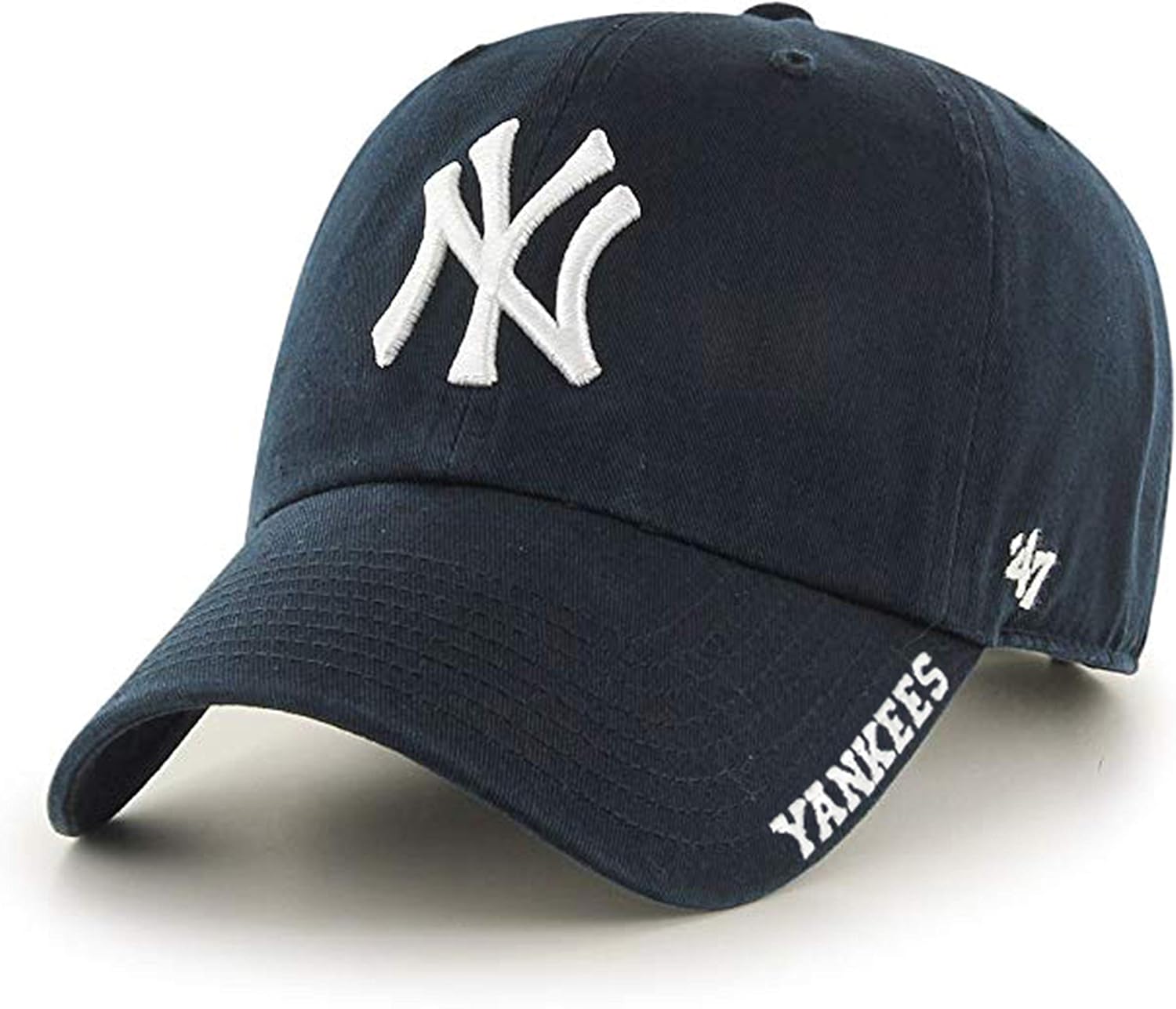 47 MLB New York Yankees Men Hat Clean Up Adjustable Cap Navy Blue Hats