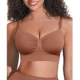 FeelinGirl Padded Bras for Large Breasted Women Wireless Push Up Bra Seamless Comfort Full Coverage Bralettes