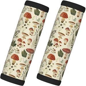 Pioyoku Mushroom Forest (6) for Luggage Handle Wraps 2 Pack,Suitcase Handle Covers, Travel Bag Handle Grip Cushion for Suitca