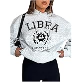 SHENHE Women's Letter Graphic Pullover Hoodie Top Long Sleeve Drop Shoulder Drawstring Sweatshirt with Pocket