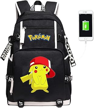 Amazon Com Augyuess Cartoon Anime School Bag Daypack Book Bag Laptop Bag Backpack For Children With Usb Charging Port 2 Computers Accessories