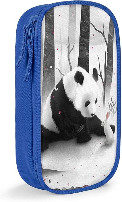 Amazon パンダとうさぎ 芸術絵画 大容量多機能ダブルジッパーステーショナリーバッグ ペンケース ペンポーチ 筆箱 筆入れ 文房具 化粧ブラシ化粧品袋化粧ポーチ 文具収納旅行化粧バッグ 学生用 男女兼用 文房具 オフィス用品 文房具 オフィス用品