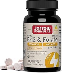Jarrow Formulas Methyl B-12 & Methyl Folate, Bioactive Vitamin B9 & Vitamin B12 Supplement, Supports Cellular Energy Producti