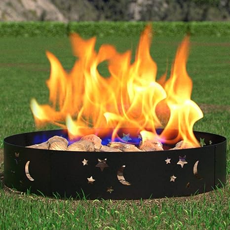 Regal Flame Moon And Stars 36 Wood Fire Pit Fire Ring D Heavy Duty And Perfect For Rv Camping And Outdoor Fireplace Amazon In Garden Outdoors