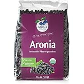 Aronia Original Organic Dried Aronia Berries 17.6 oz (500 g) - Unsweetened Black Chokeberries, Gently Dried After Harvest - Vegan, Non-GMO, No Sulfites or Additives