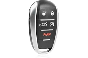 Keyless Entry Remote Key Fob Replacement 5-Button for 2017 2018 2019 2020 2021 Alfa Romeo Giulia Stelvio (KR5ALFA434, 6EP44LX