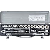 TONE Socket Wrench Set CX3172 3/8" Inch Drive Silver 24-Piece