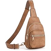 CLUCI Small Sling Bag for Women, Leather Crossbody Fanny Packs Trendy, Women's Chest Bag