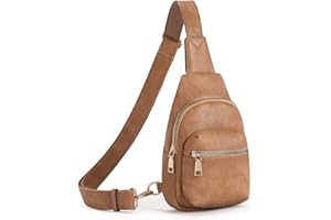 CLUCI Small Sling Bag for Women, Leather Crossbody Fanny Packs Trendy, Women's Chest Bag