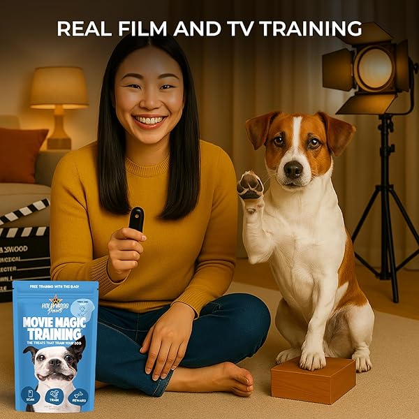 MOVIE MAGIC TRAINING FREE STUDIO-STYLE TRAINING IN EVERY BAG – SOFT & CHEWY DOG TRAINING BITES MADE IN USA – REAL BEEF & CHICKEN THE TREATS THAT TRAIN YOUR DOG-8 OUNCE (PACK OF 1), TRICK THREE: MARK