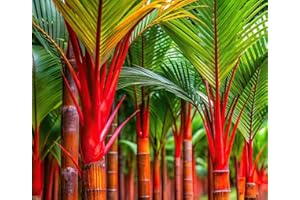 CZ GRAIN 10 Red Sealing Wax Lipstick Palm Tree Seeds (Cyrtostachys Renda) House Plant