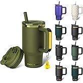 Frost Buddy Thicc Buddy - 16 oz Stainless Steel Vacuum Insulated Tumbler with Lid and Straw for Water - Travel Mug Cupholder Friendly - Gifts for Women Men Him Her (Tactical)