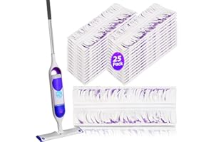 KOZZHOGAR Disposable Mopping Pads Refills for PowerMop Multi-Surface Mop and PowerMop Wood Mop (Purple-25 Pack)