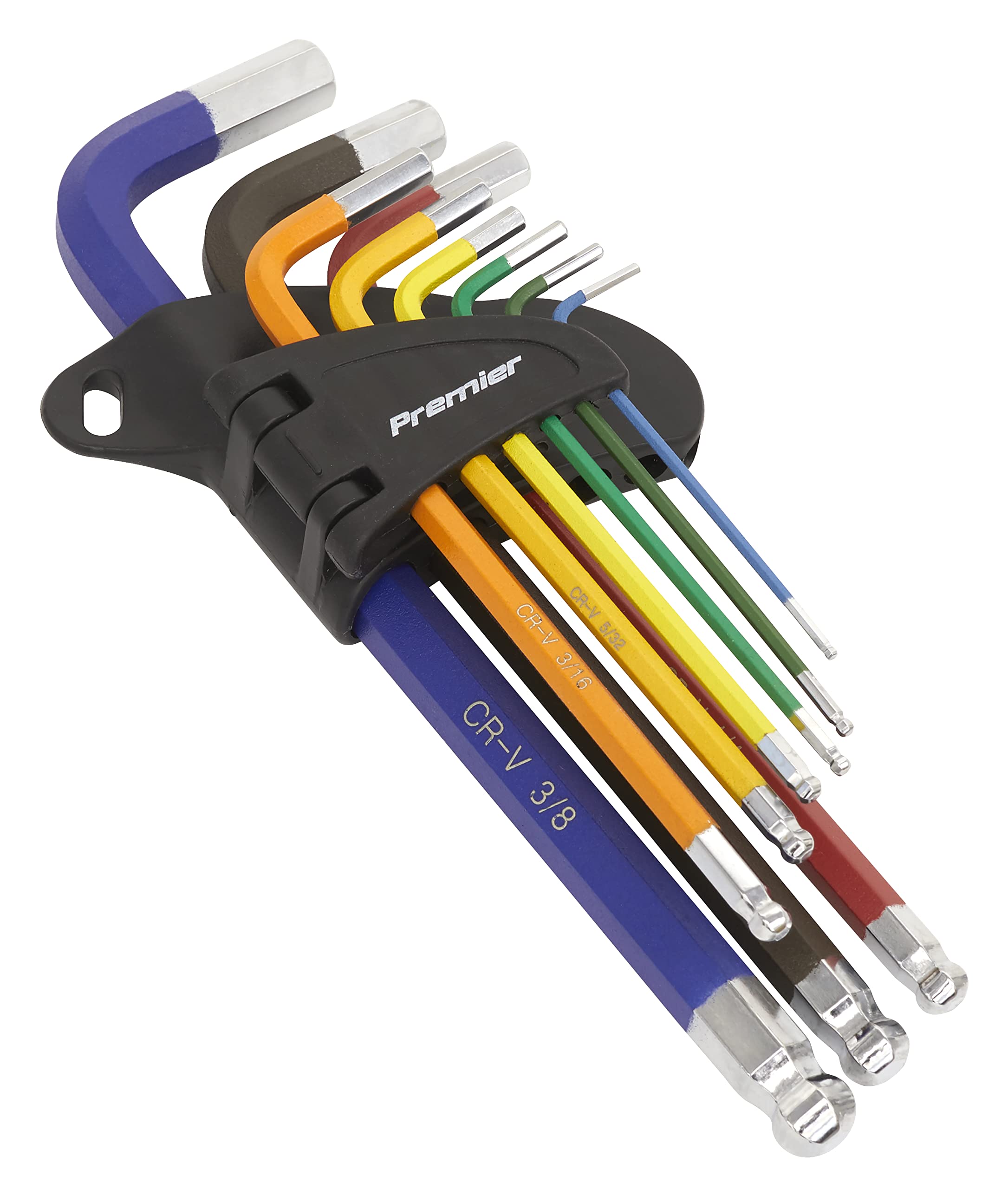 Sealey Premier 9pc Anti-Slip Long Ball-End Hex Set - Imperial - AK7197 — image 1