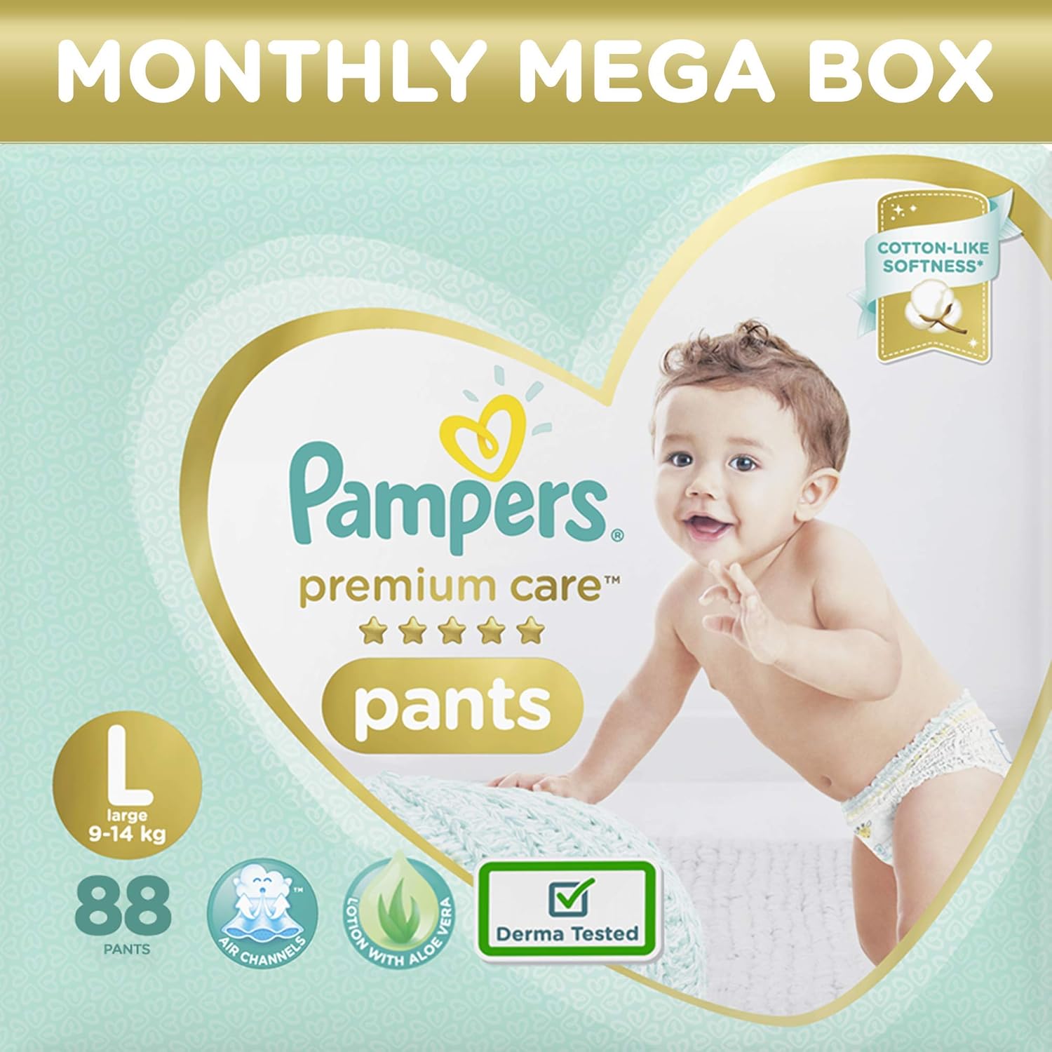 pampers premium care 4 pants monthly pack