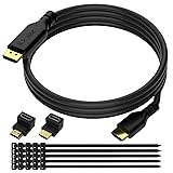 4K DisplayPort to HDMI Cable 10 FT, DP to HDMI Male