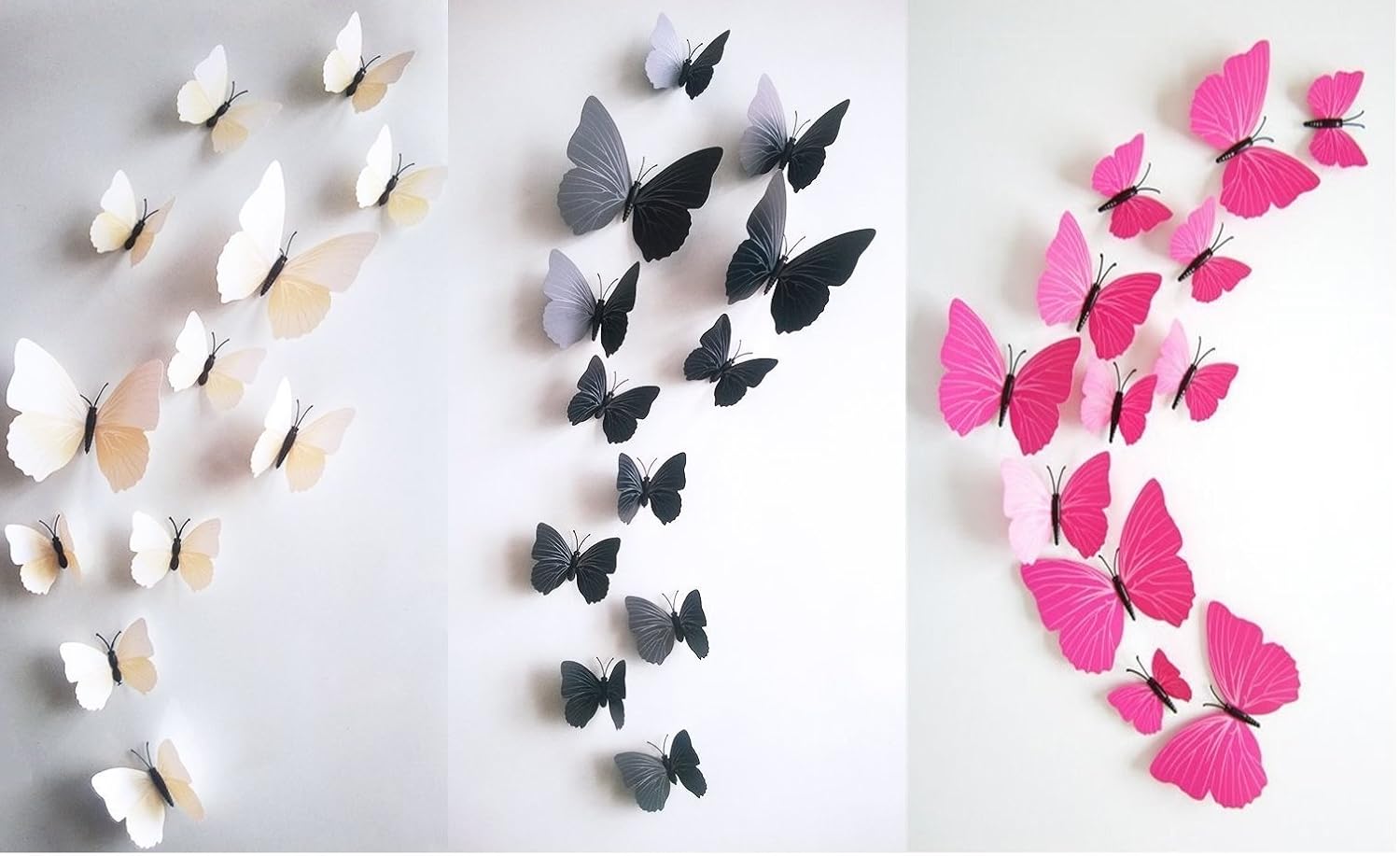 Download Black Bedroom Tv Fridge For Decoration Kids Room Simple Bright Design Of Butterfly 12pc Home 3d Butterfly Wall Stickers With Magnet Wall Stickers Murals Wall Decor General Logistic Ba