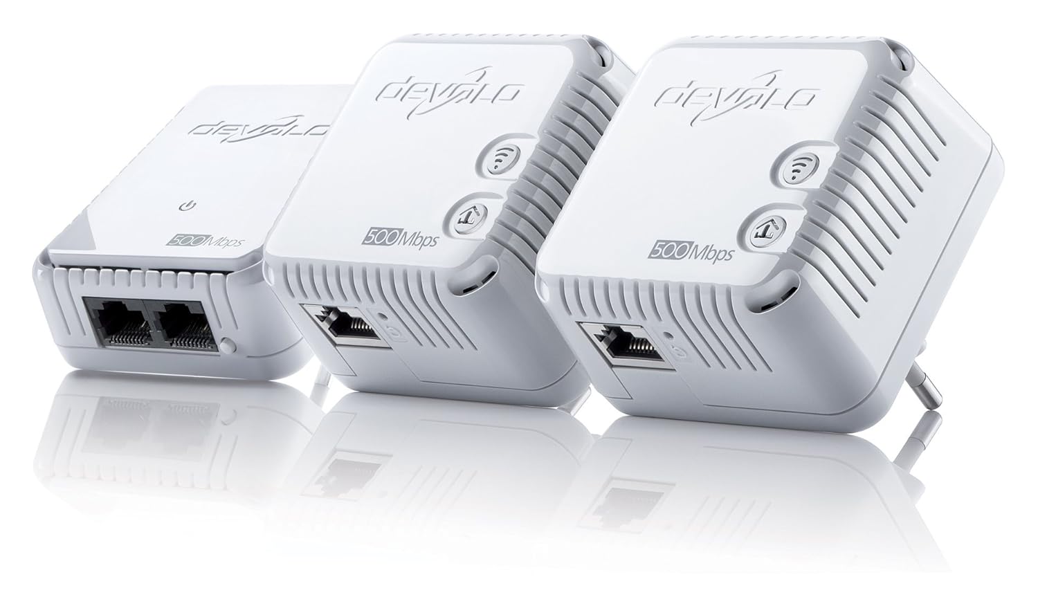 weiß 1x dLAN 500 WiFi Powerline adapter, 1x dLAN 500 duo Powerline