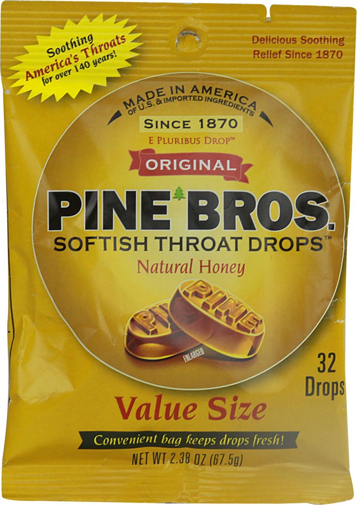 Pine Bros Softish Throat Drops Value Size Wild Cherry 32