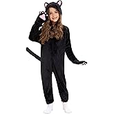 Cat Costume Kids Halloween Animal Onesie for Girls Boys