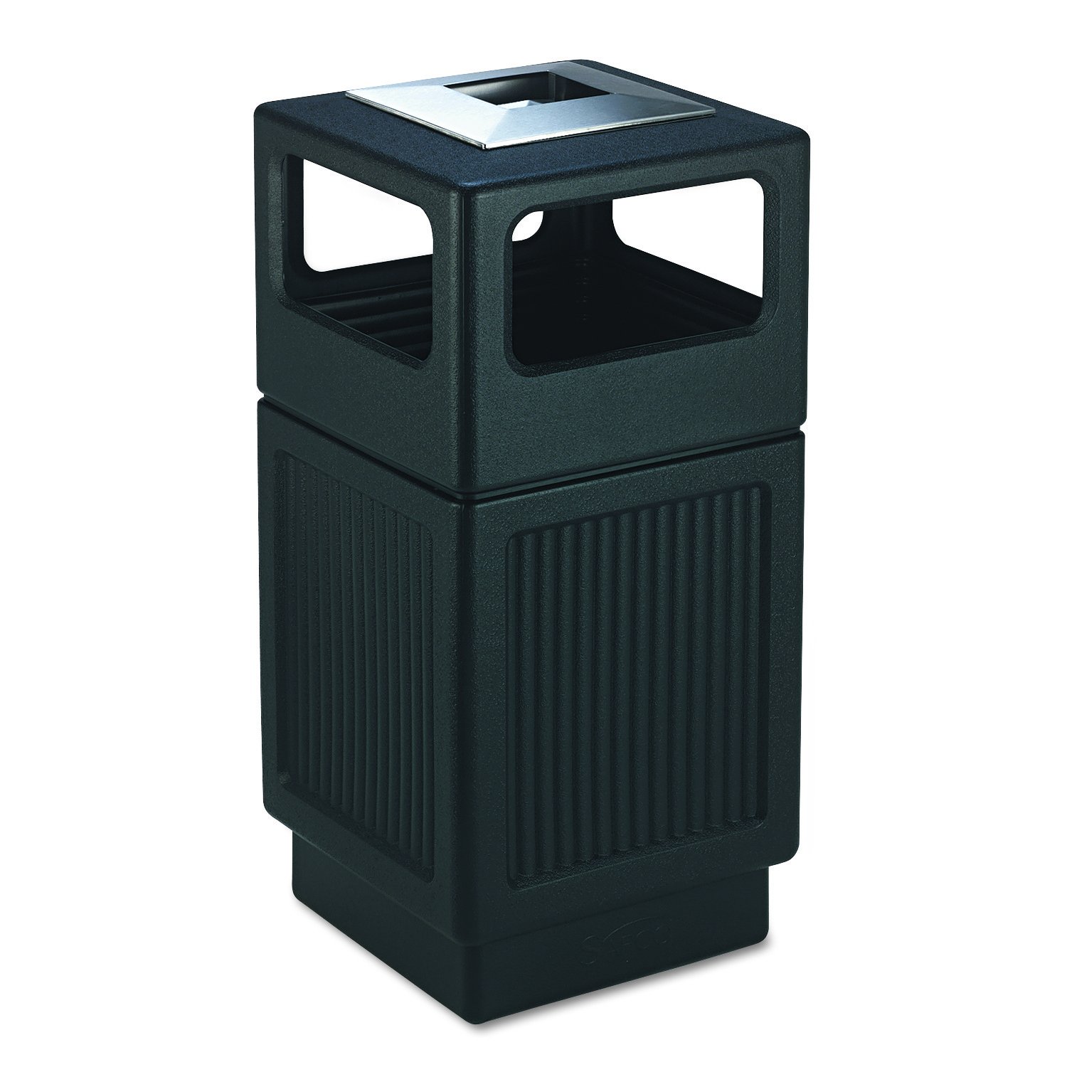 Safco Products Canmeleon Outdoor/Indoor Recessed Panel Trash Can with