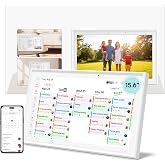 15.6" Smart Digital Calendar, No Subscription WiFi Touch 1080P Wall Planner | Cross-platform WiFi sync with iCloud, Google &amp; Outlook, FHD touch wall family organizer for shared schedules &amp; chore tracking
