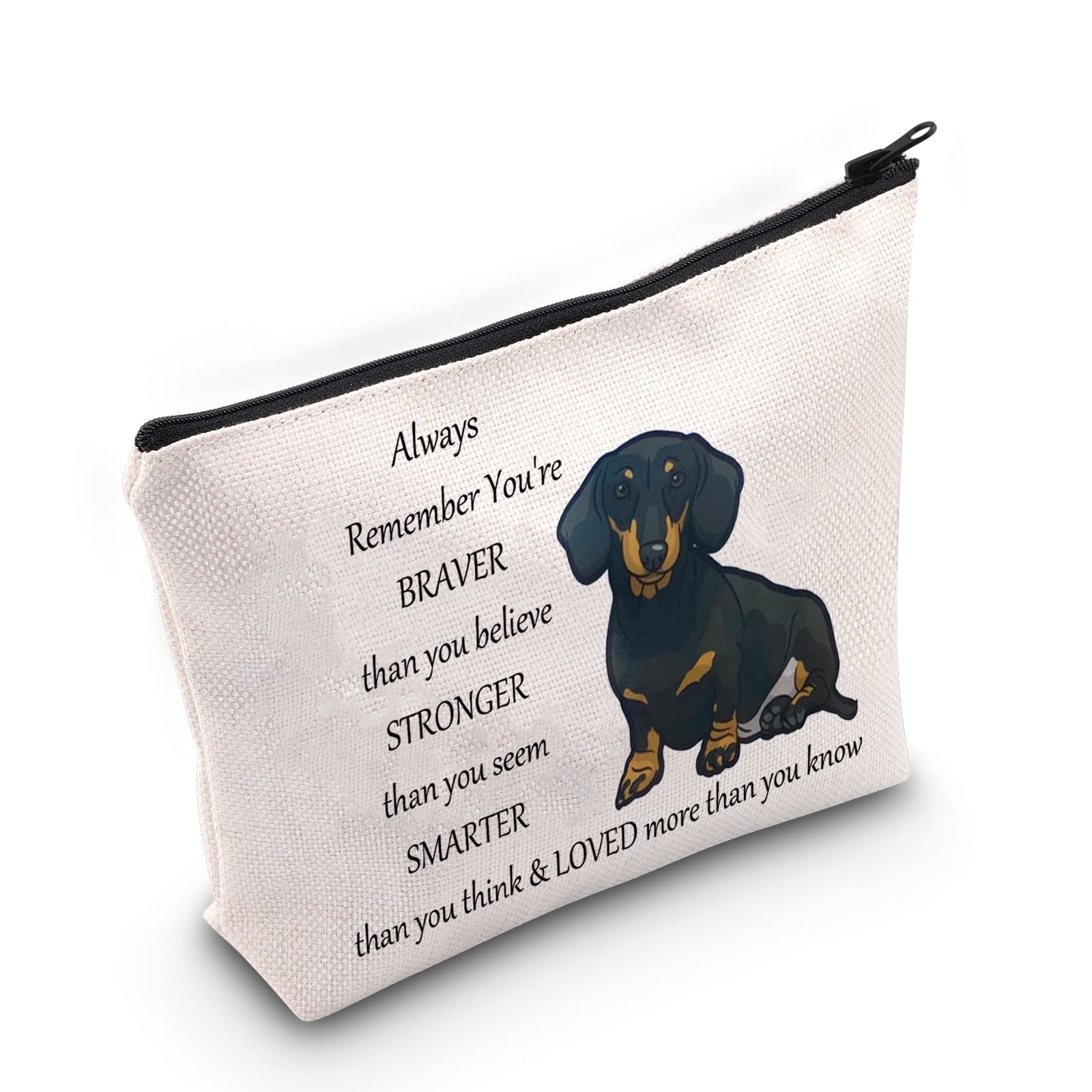 Dachshund Dog Cosmetic Make up Bag Dachshund Lover Gift Dachshund Makeup Zipper Pouch Bag For Dogs Owner Dachshund Mom, Dachshund Bag, Cosmetic Bag