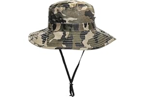 UTOWO Boys Camo Sun-Bucket-Hat Summer Outdoor Safari Fishing-Hat Boonie-Cap for Big Kids 2-14Yrs