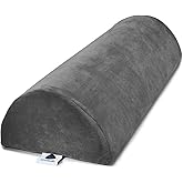 Knee Pillow for Back Sleeping | Large Half Moon Bolster Pillow for Legs, Under Knee Pillow for Sleeping on Back (20.5" x 8" x